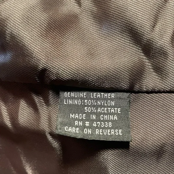 94. Jones New York Men’s Chocolate Brown Leather Jacket